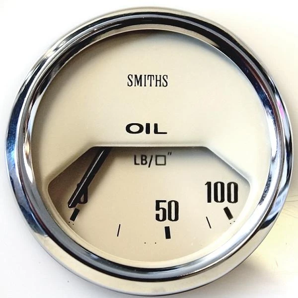 Manomètre SMITHS Pression D'huile 7 Bars 100 Psi 3 Manomètre SMITHS Pression D'huile 7 Bars 100 Psi