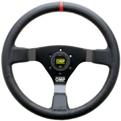 Volant OMP WRC Cuir Repère Rouge