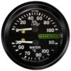 Manomètre Combiné RACETECH D52MM Température Eau 110°C Pression Huile 100LB Longueur Câble 9'' 1/8BSP SMITHS -Default Template 2 racetech combined manometer 52mm oil pressure 100l 7