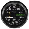 Manomètre Combiné RACETECH D52MM Température Huile 120°C Pression Eau 160LB Longueur Câble 12'' Eclairage 1/8BSP SMITHS