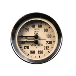 Manomètre Combiné SMITHS Classic Magnolia Pression D'huile 0-100 Psi Et Température D'eau 90-230°F