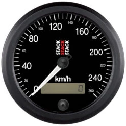 Compteur De Vitesse STACK Ø 88mm 260km/h Noir