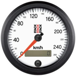 Compteur De Vitesse STACK Ø 88mm 260km/h Blanc