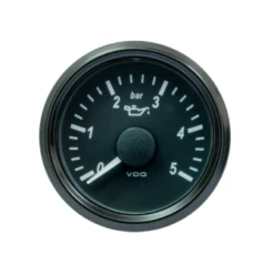 Manomètre De Pression D'huile VDO SingleViu 0-5 Bars Diamètre 52mm Avec Câblage CAN